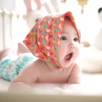 Colorful Birdies on Orange Bandana